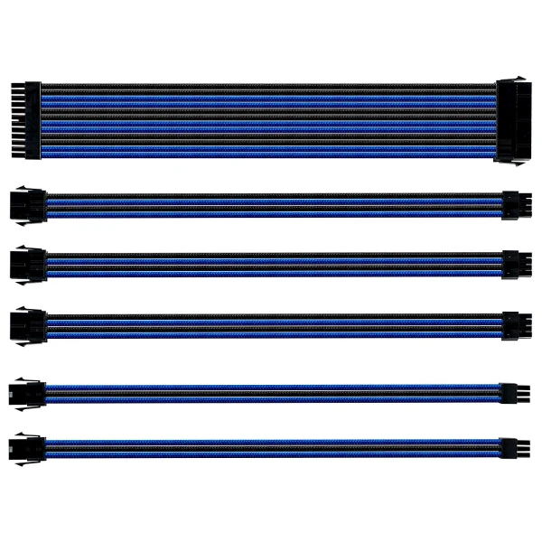 COOLER MASTER SLEEVED EXTENTION CABLE KIT BLUE