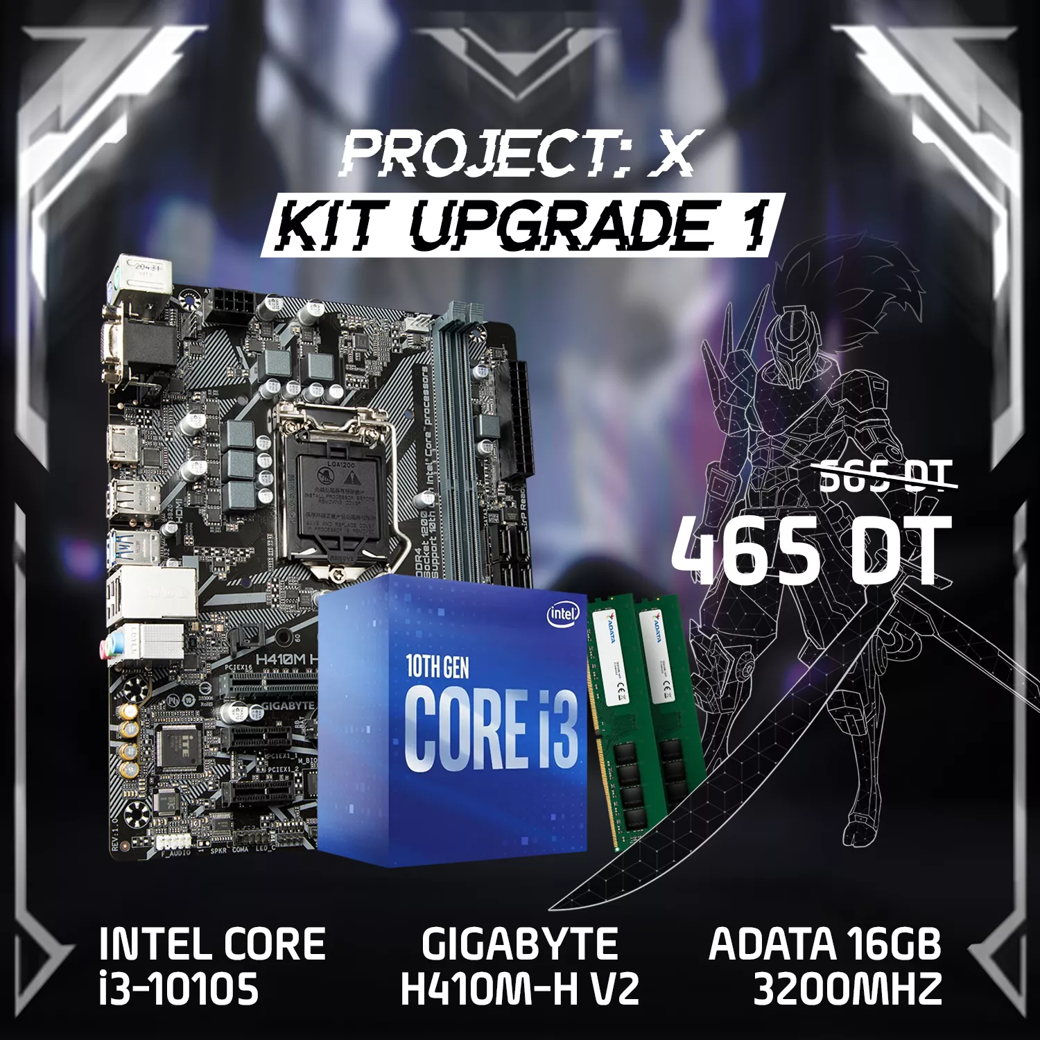 Achat Kit Upgrade Intel Core I Gigabyte H M H V Ddr Adata Gb Mega Pc