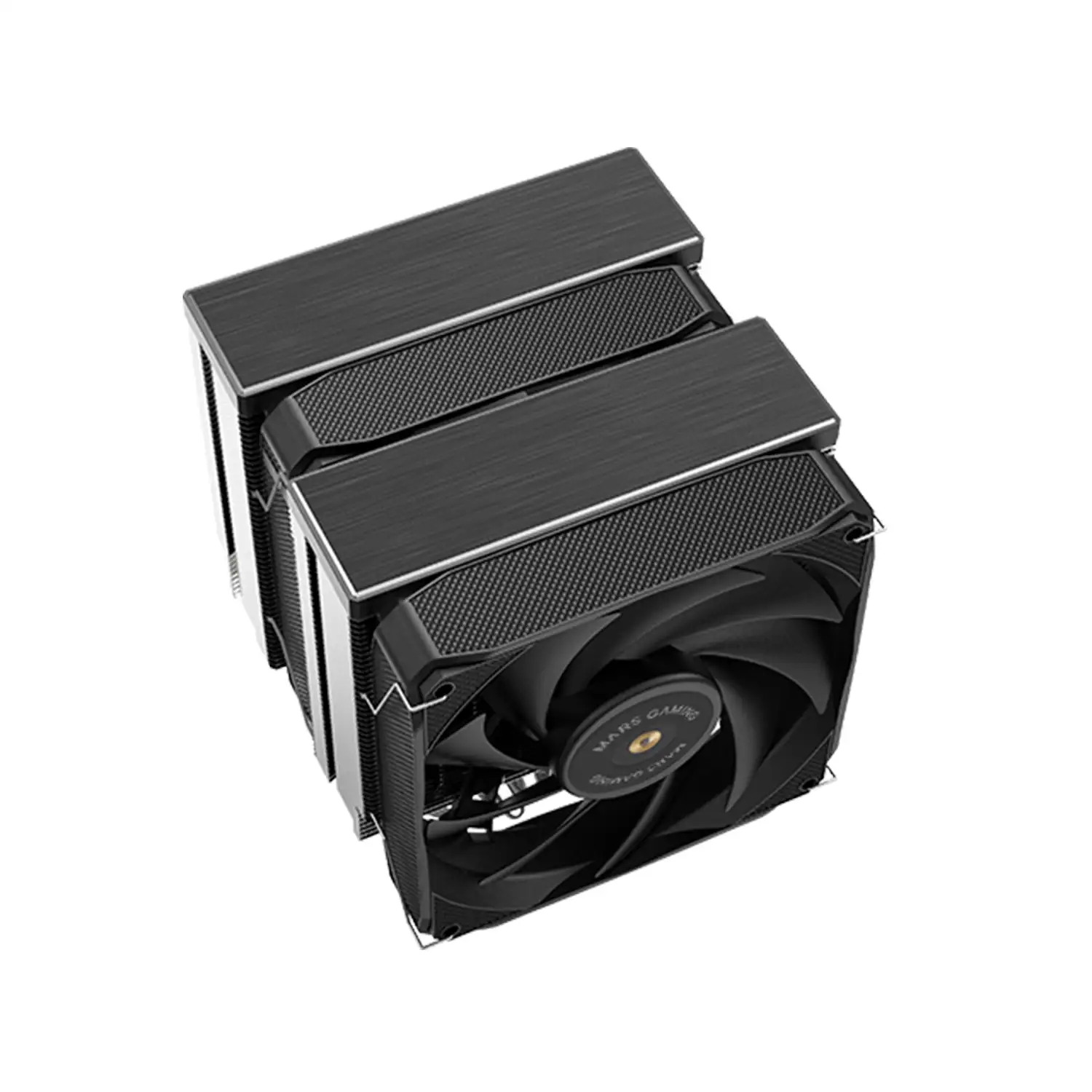 Mars Gaming - MCPU-XU9, Disipador CPU Doble Torre, TDP 400W, 2x Ventiladores de Aspas Híbridas y Rodamiento FDB de Cobre Hiperba