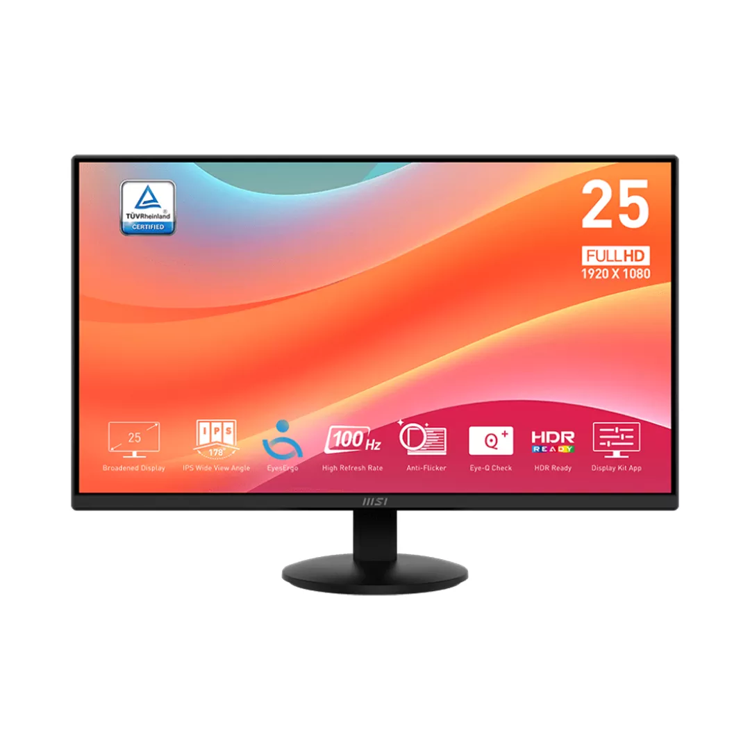 Ecran Gaming MSI MP252L 24.5" FHD 100Hz IPS Noir, Photo chez MegaPC chez MegaPC