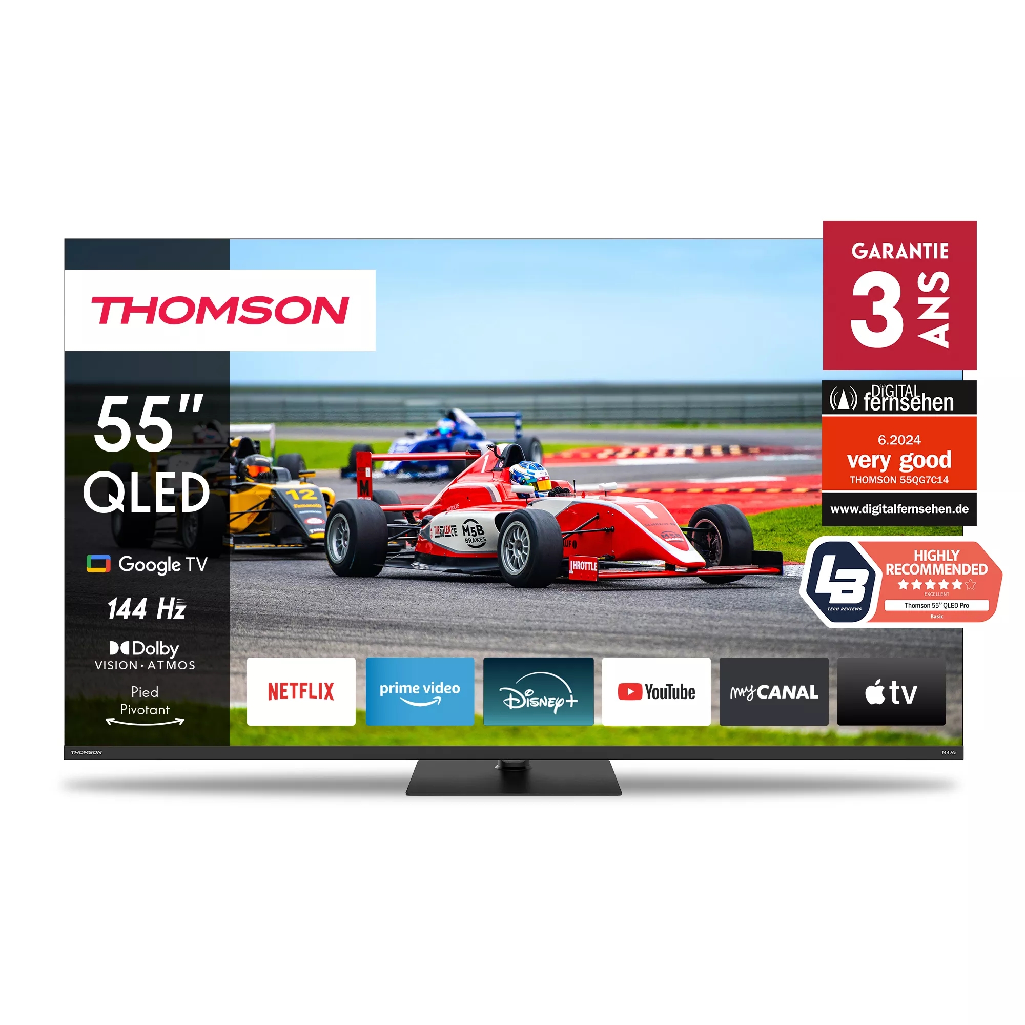 Thomson 55QG7C14 TV 139,7 cm (55") 4K Ultra HD Smart TV Wifi Noir, Photo chez MegaPC chez MegaPC