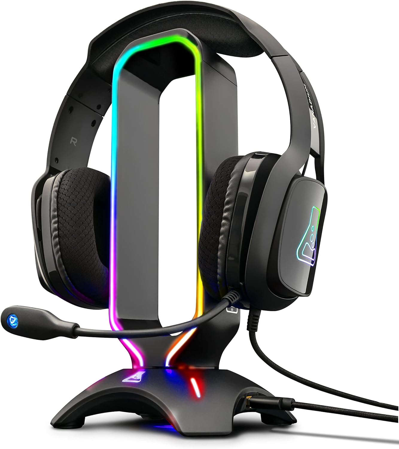 Support G-LAB K-STAND RADON RGB Pour Casque Gamer - Noir, Photo boutique MegaPC chez MegaPC