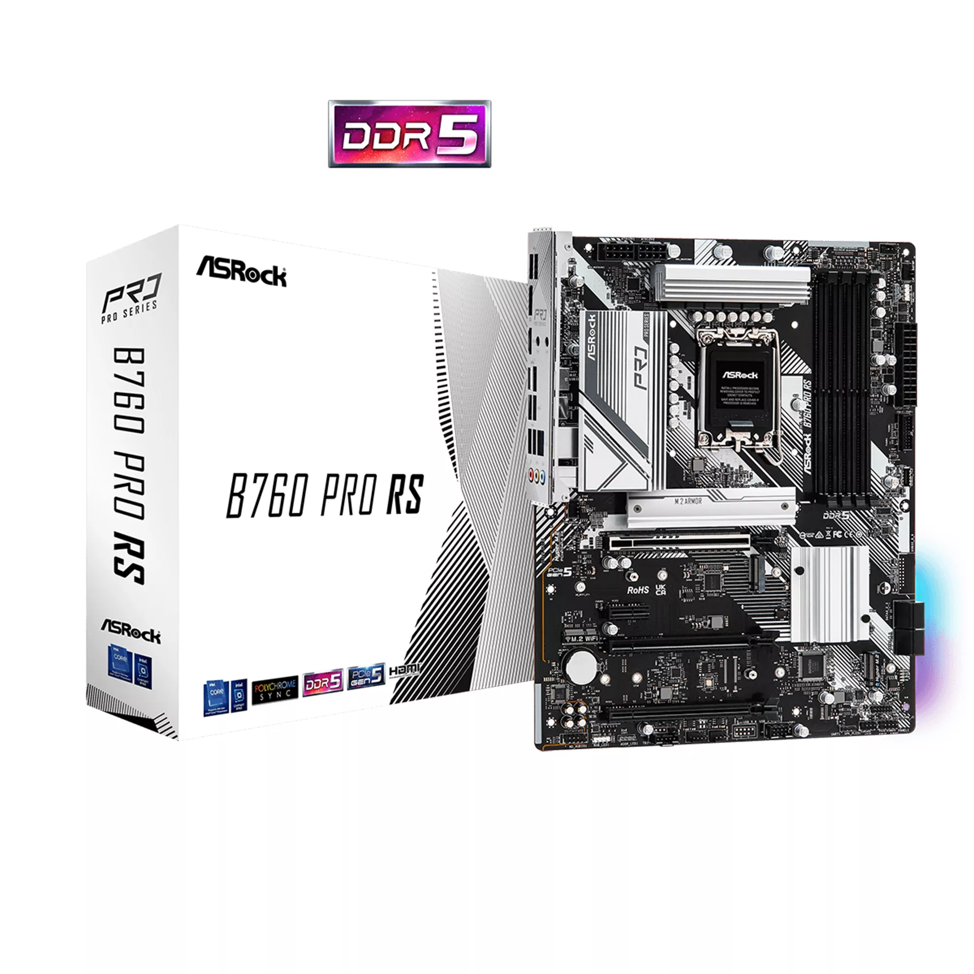Asrock B760 PRO RS Intel® B360 LGA 1700 ATX, Photo chez MegaPC chez MegaPC