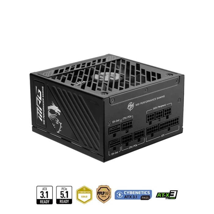 Boite D'alimentation Gamer MSI MPG A1000GS PCIE5 1000W, Photo boutique MegaPC chez MegaPC