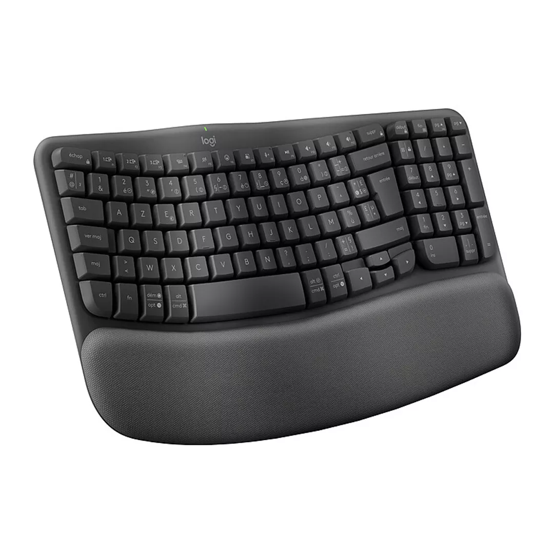 Clavier Sans fil Logitech Ergonomique Wave Keys Noir, Photo boutique MegaPC chez MegaPC