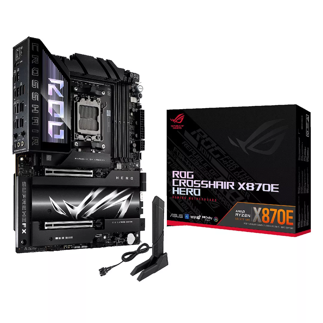 Carte Mère ASUS ROG CROSSHAIR X870E HERO AM5 D5 (90MB1IE0-M0EAY0), Photo boutique MegaPC chez MegaPC