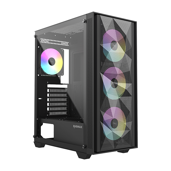 Boîtier Gamer RAIDMAX Vector Series Moyen Tour ARGB - Noir, Photo boutique MegaPC chez MegaPC