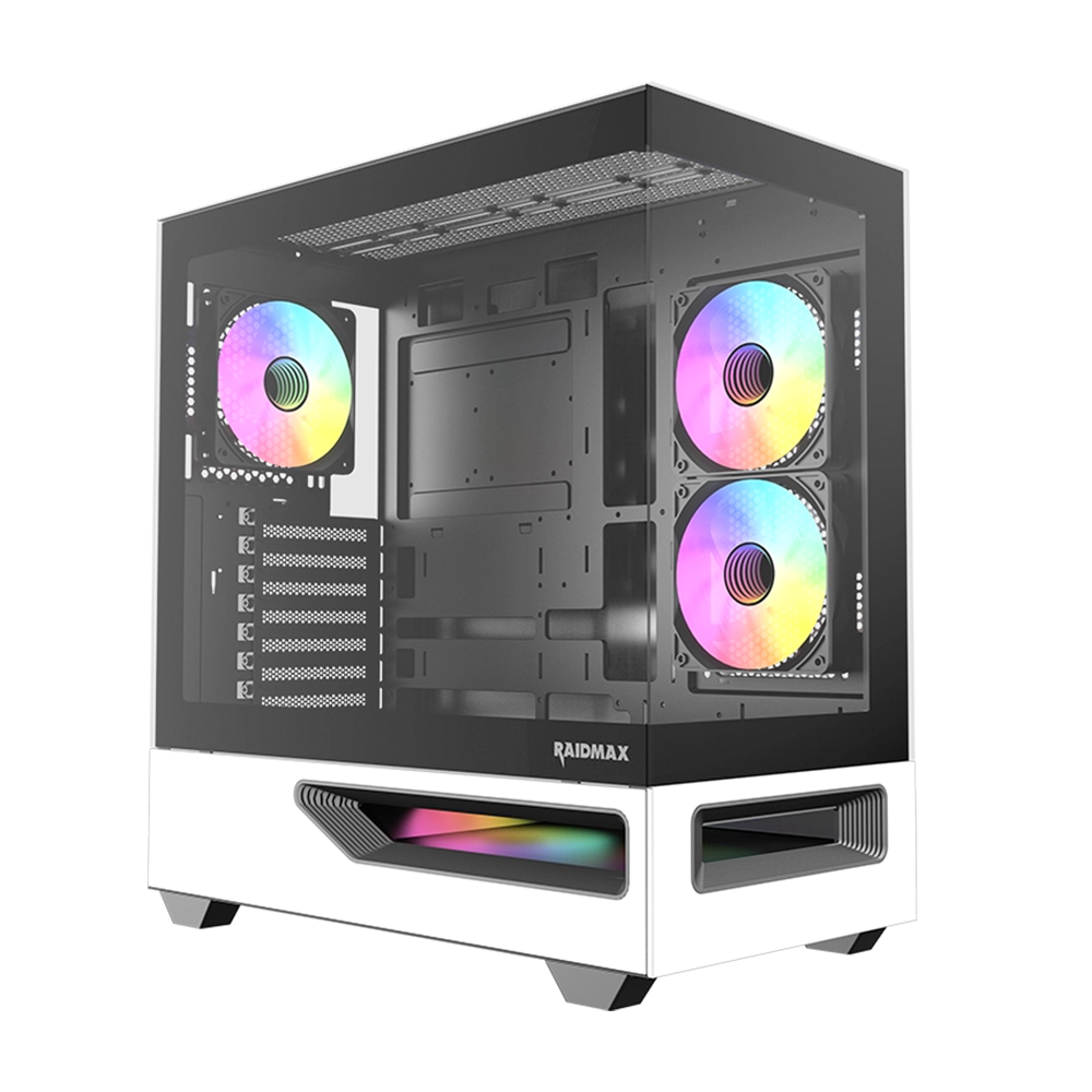 Boîtier Gamer RAIDMAX Hurrikan Moyen Tour ARGB - noir, Photo boutique MegaPC chez MegaPC