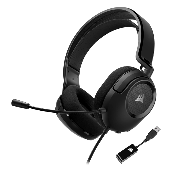 Casque Gaming Filaire CORSAIR HS35 SURROUND v2 / Noir, Photo boutique MegaPC chez MegaPC