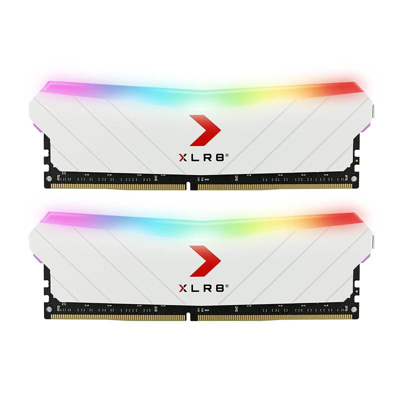 Barrette Mémoire PNY XLR8 Gaming RGB 16Go DDR4 3200 MHz - Blanc, Photo boutique MegaPC chez MegaPC