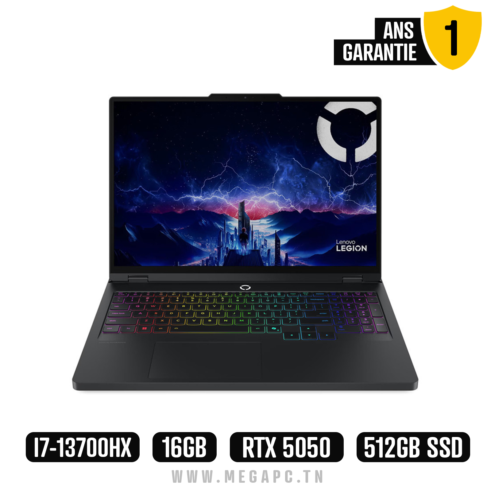 Pc Portable Lenovo Légion Pro 5 16IRX10 I7 14Gén 16Go 512Go SSD, Photo boutique MegaPC chez MegaPC