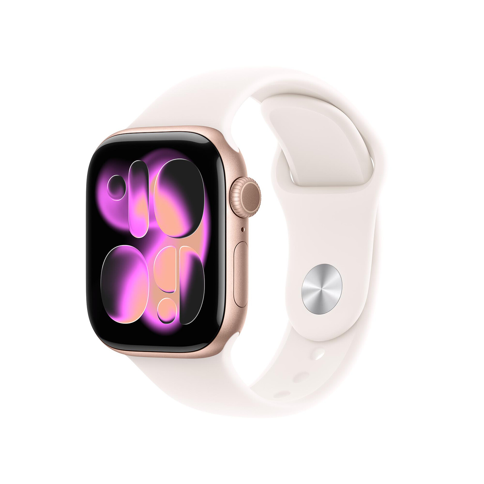 APPLE Watch Séries 11 GPS 42MM Avec Bracelet Sport M/L - Rose Gold Aluminium, Photo boutique MegaPC chez MegaPC