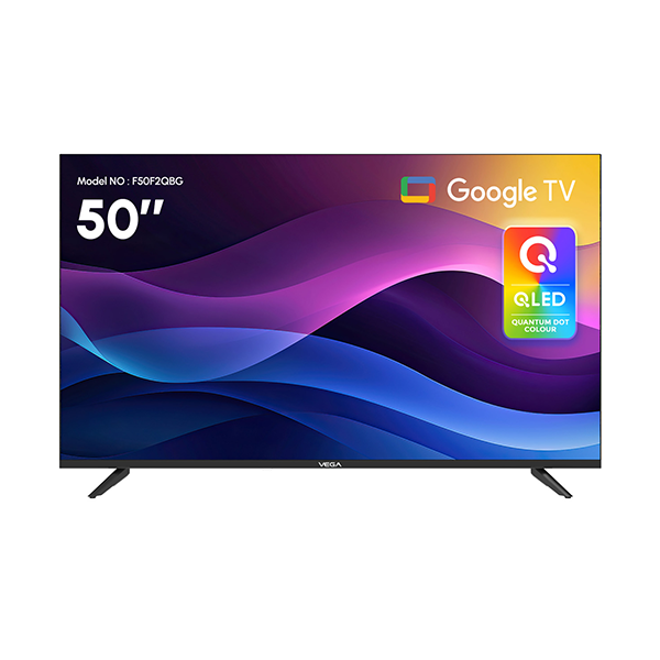 Tv Vega F50F2QBG 50" QLED UHD 4k Smart Tv Noir, Photo boutique MegaPC chez MegaPC