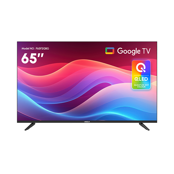 Tv Vega F65F2QBG 65" QLED UHD 4k Smart Tv Noir, Photo boutique MegaPC chez MegaPC