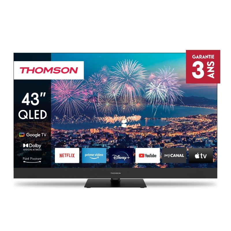 Thomson 43QG6C14 TV 109,2 cm (43") 4K Ultra HD Smart TV Wifi Noir, Photo boutique MegaPC chez MegaPC
