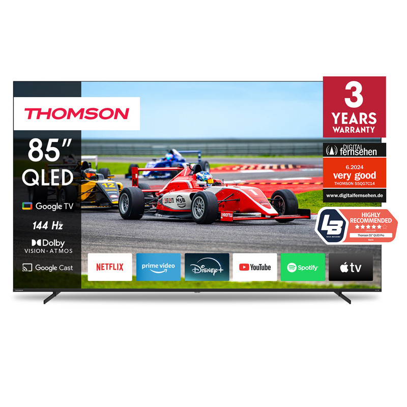 Tv Thomson 85" 85QG7S14 QLED PRO UHD 4K Google, Photo boutique MegaPC chez MegaPC