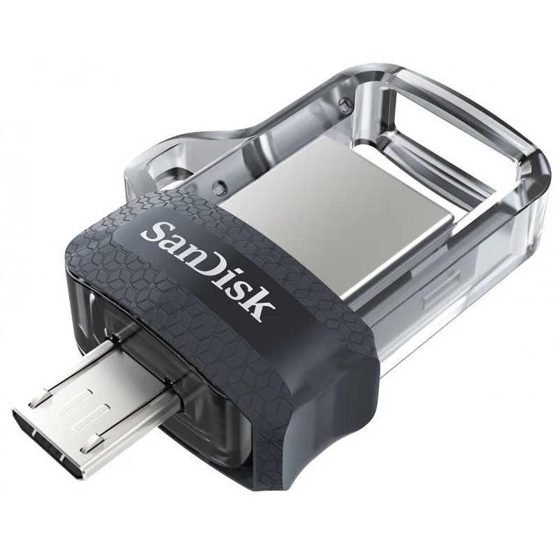 SanDisk Ultra Dual m3.0 lecteur USB flash 128 Go USB Type-A / Micro-USB 3.2 Gen 1 (3.1 Gen 1) Noir, Argent, Transparent, Photo boutique MegaPC chez MegaPC