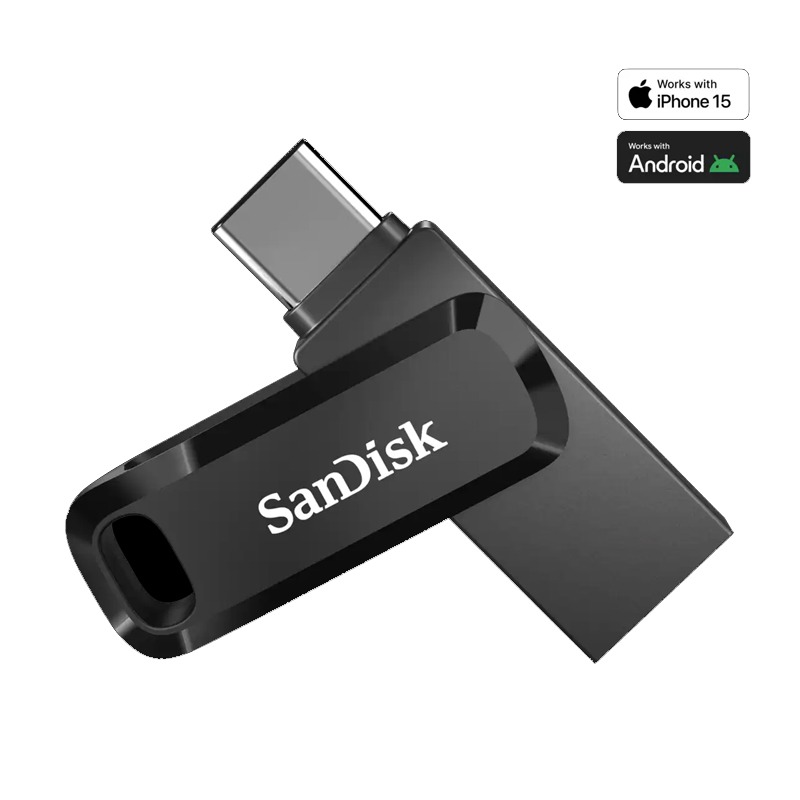 SanDisk Ultra Dual Drive Go lecteur USB flash 32 Go USB Type-A / 3.2 Gen 1 (3.1 Gen 1) Noir, Photo boutique MegaPC chez MegaPC