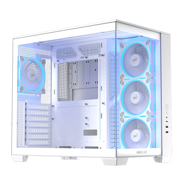 Boitier Gaming ASUS A32 Plus TG ARGB ATX Blanc, Photo boutique MegaPC chez MegaPC