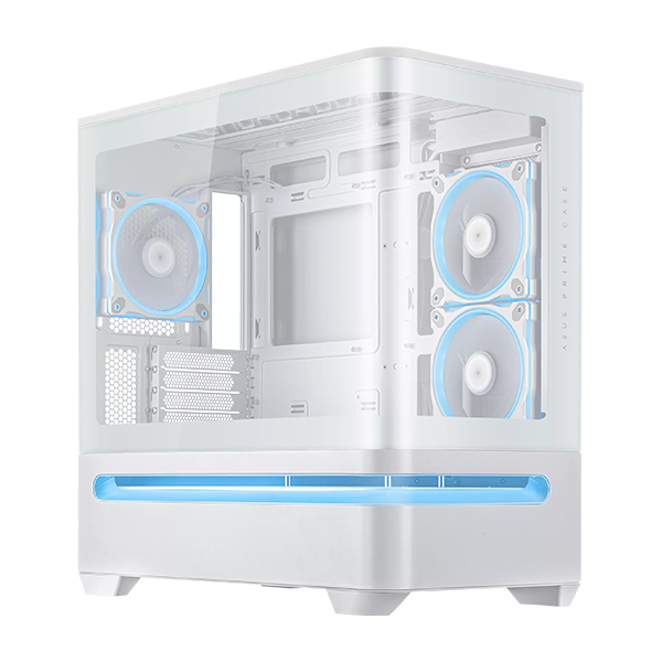 Boitier Gaming ASUS Prime AP202 TG ARGB Micro ATX Blanc, Photo boutique MegaPC chez MegaPC