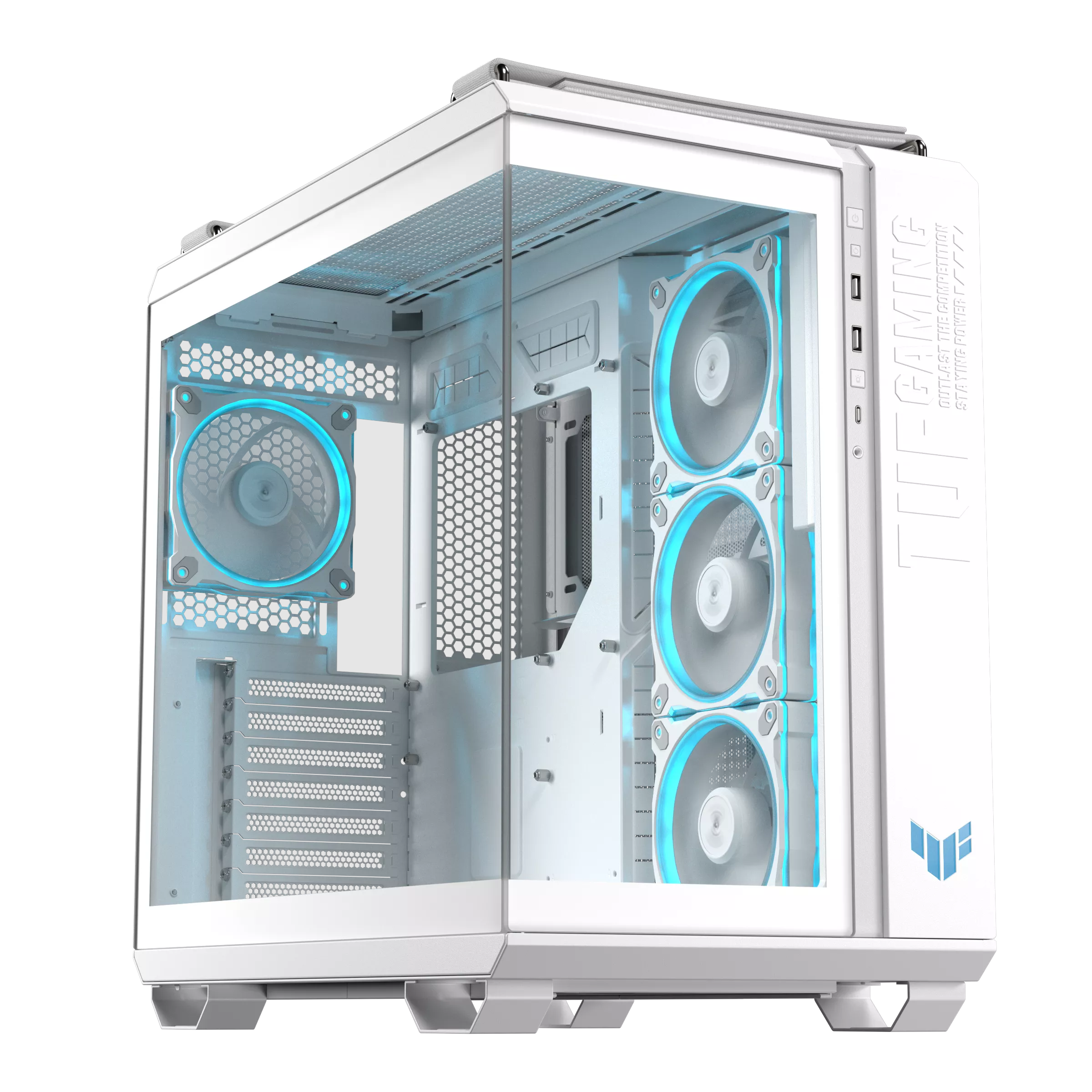 Boitier Gaming ASUS TUF Gaming GT502 Horizon TG ARGB Moyen Tour Blanc, Photo boutique MegaPC chez MegaPC