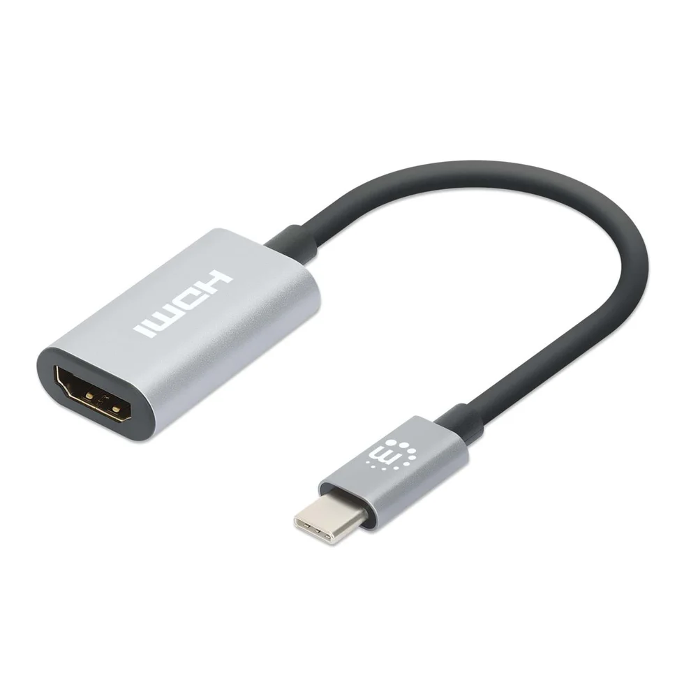 Adaptateur MANHATTAN USB 3.2 Type-C mâle vers HDMI femelle - Gris, Photo boutique MegaPC chez MegaPC