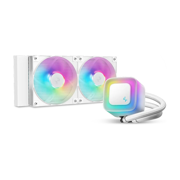 Refroidisseur d'air pour processeur DeepCool LE240 V2 | 240mm | ARGB / Blanc, Photo chez MegaPC chez MegaPC