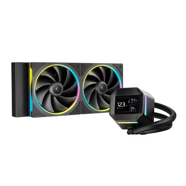 Refroidisseur d'air pour processeur DeepCool LM240 | 2.4" IPS display | Noir, Photo chez MegaPC chez MegaPC