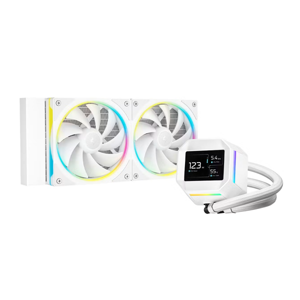 Refroidisseur d'air pour processeur DeepCool LM240 | 2.4" IPS display | Blanc, Photo chez MegaPC chez MegaPC