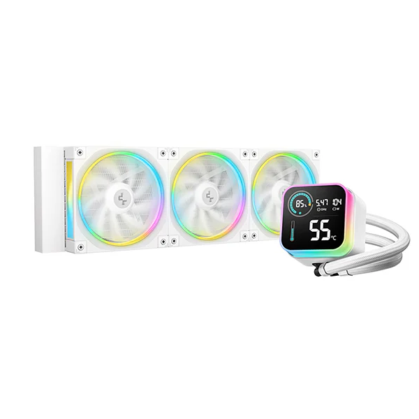 Refroidisseur d'air pour processeur DeepCool LQ360 Ultra AIO 360mm | LCD / Blanc, Photo chez MegaPC chez MegaPC