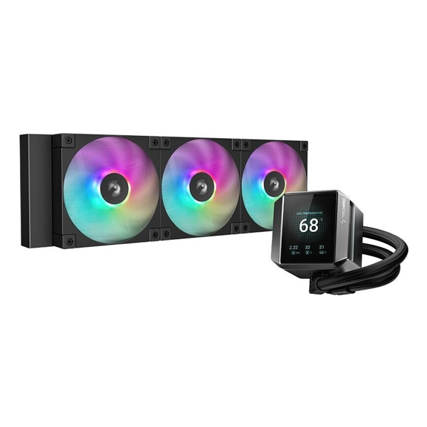 Refroidisseur d'air pour processeur DeepCool MYSTIQUE 360 ARGB / Noir, Photo chez MegaPC chez MegaPC
