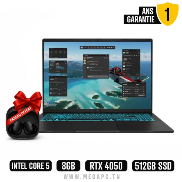 Pc Portable Asus VivoBook 15 V3607VU Core 5 8Go 512Go SSD RTX 4050, Photo boutique MegaPC chez MegaPC
