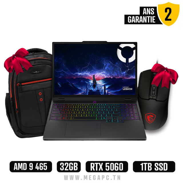 PC Portable Gamer LENOVO Légion 5 15AGP11 AMD Ryzen AI 9 32Go RTX 5060, Photo chez MegaPC chez MegaPC