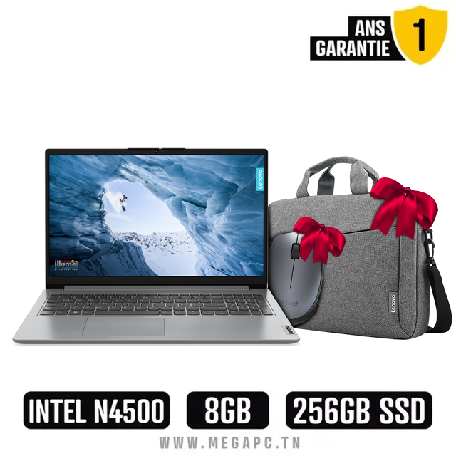 PC Portable LENOVO IdeaPad 1 15IJL7 Intel Celeron N4500 8 Go 256G SSD, Photo boutique MegaPC chez MegaPC
