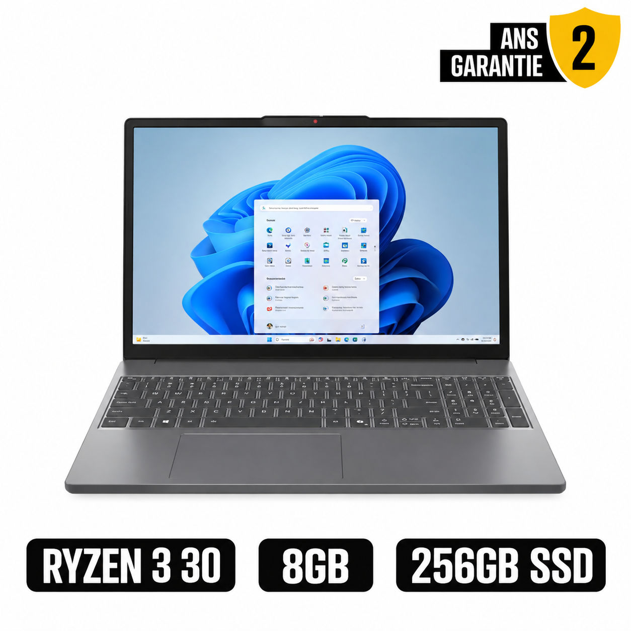 Pc Portable Lenovo IdeaPad Slim 3 15AMN8 AMD Ryzen 3 8Go 256Go SSD, Photo chez MegaPC chez MegaPC