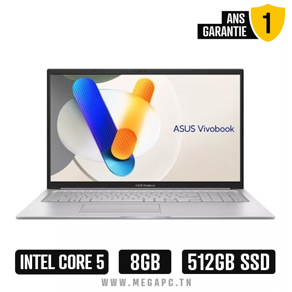 Pc Portable Asus VivoBook 15 X1504VA Core 5 8Go 512Go SSD, Photo chez MegaPC chez MegaPC